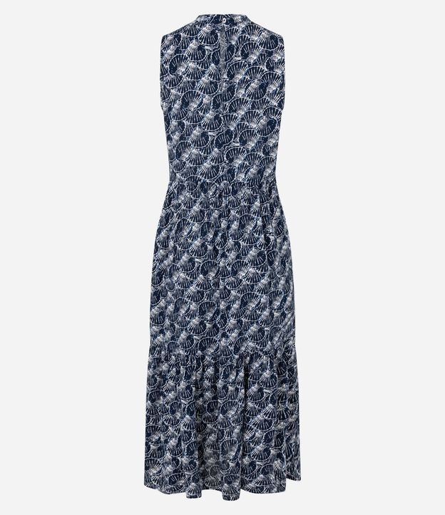Vestido Evasê Largo en Viscosa con Estampa Caracolas 6