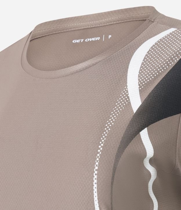 Remera Deportiva en Helanca con Estampa de Ondas Verticales 6