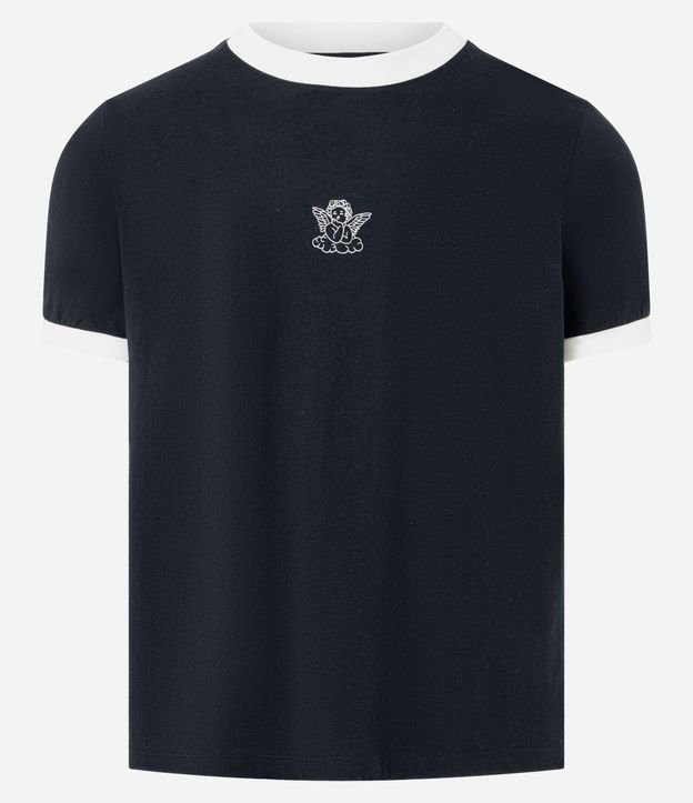Remera Baby Tee en Algodón con Mini Icono de Ángel 4