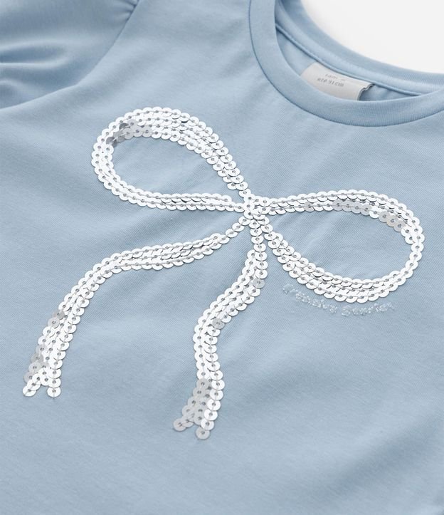 Blusa Infantil con Manga Abullonada y Lazo de Lentejuelas - Talle 1 a 6 años 5