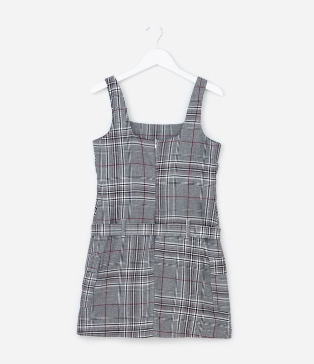 Vestido Infantil Sastre de Cuadros con Pliegues – Talle 5 A 14 años 2