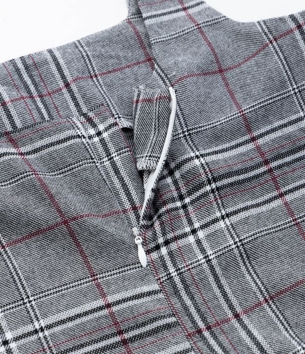 Vestido Infantil Sastre de Cuadros con Pliegues – Talle 5 A 14 años 5