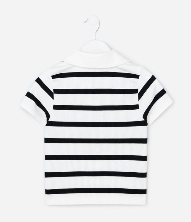 Blusa Infantil Seamless Rayada con Cuello Polo - Talle 5 A 14 años 2
