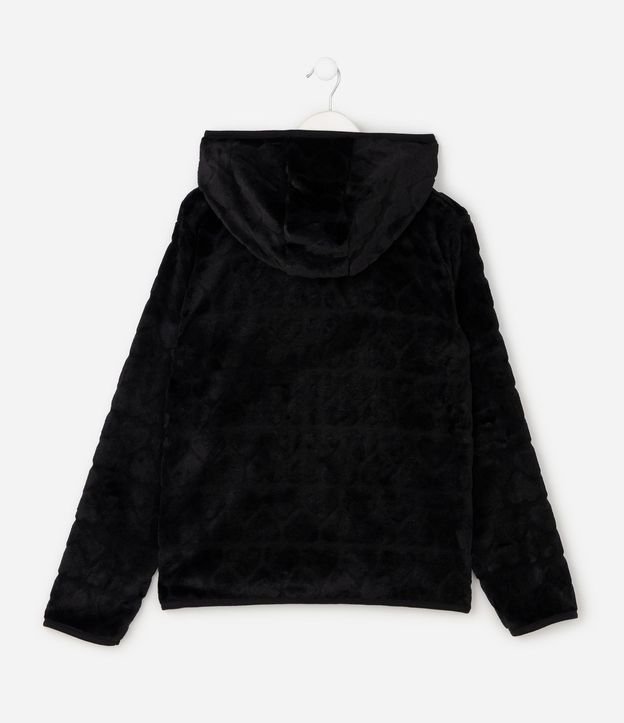 Campera Infantil en Fleece con Capucha y Relieve de Corazones – Talle 5 a 16 años 3