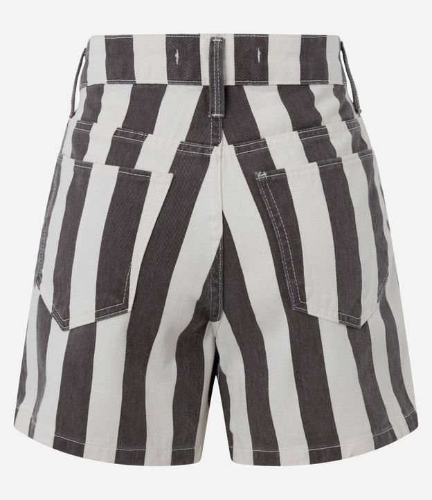 Short en Sarga con Trabillas y Rayas Largas 6