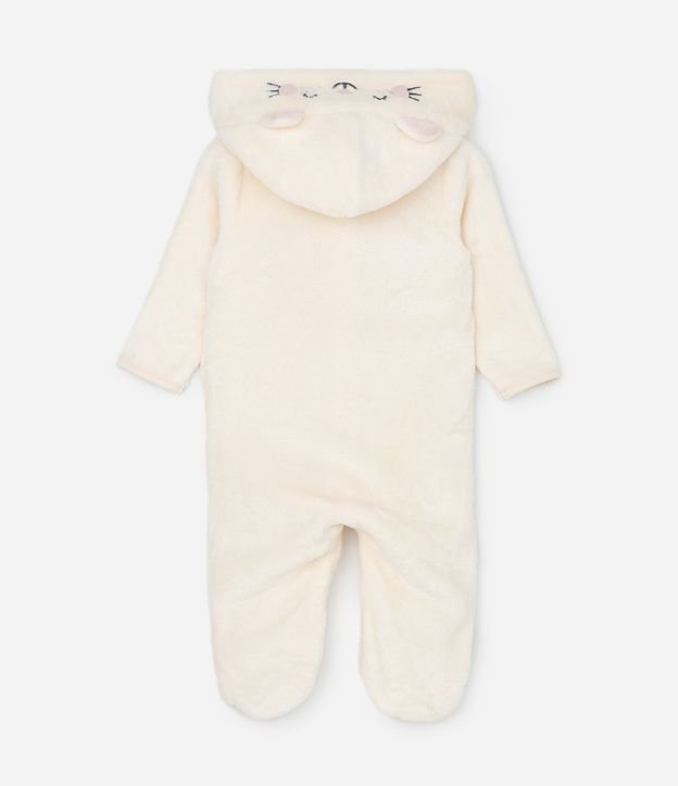 Mono Infantil con Capucha Bordado de Gatita – Talle 0 a 18 Meses 4