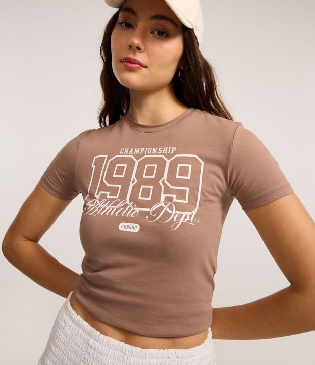 Remera New T-shirt en Algodón con Estampa Lettering 1998 3