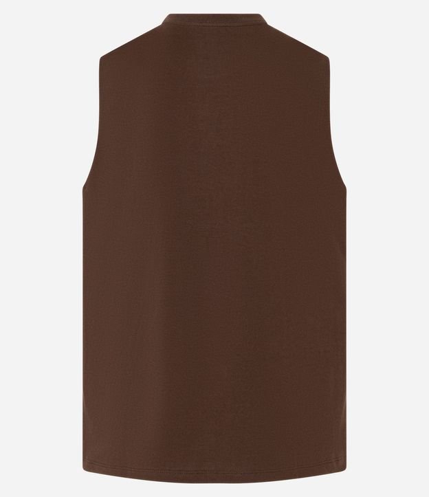 Musculosa en Algodón con Cuello Redondo y Tag en el Bajo 7