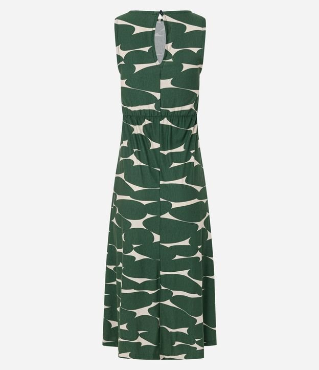 Vestido Midi en Piquet con Estampa Abstracta 6