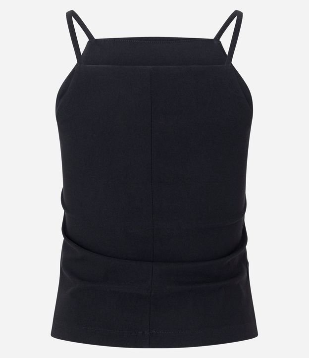 Blusa Ajustada em Viscose com Alça Fina e Decote Reto 7