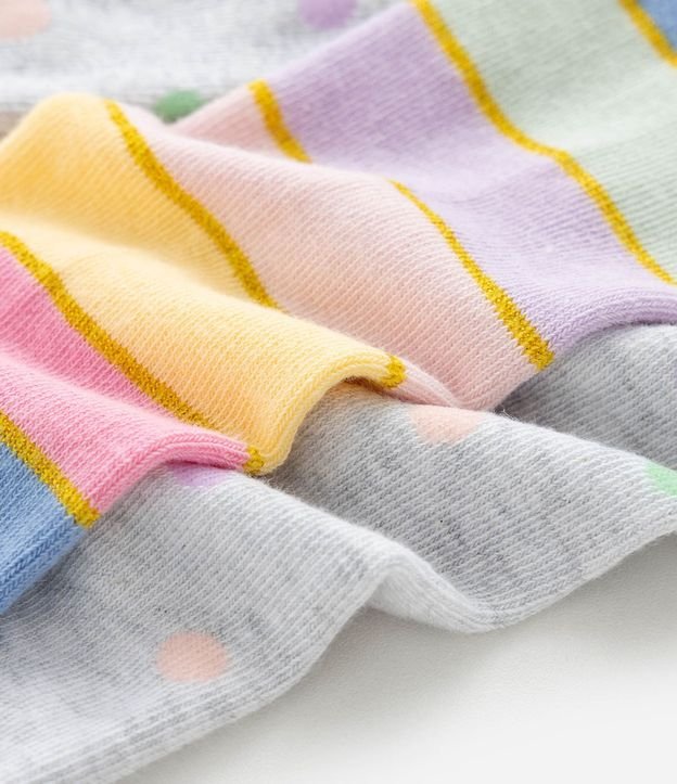 Kit 2 Media Can Can Infantil con Rayas Coloridas – Talle P a G 3
