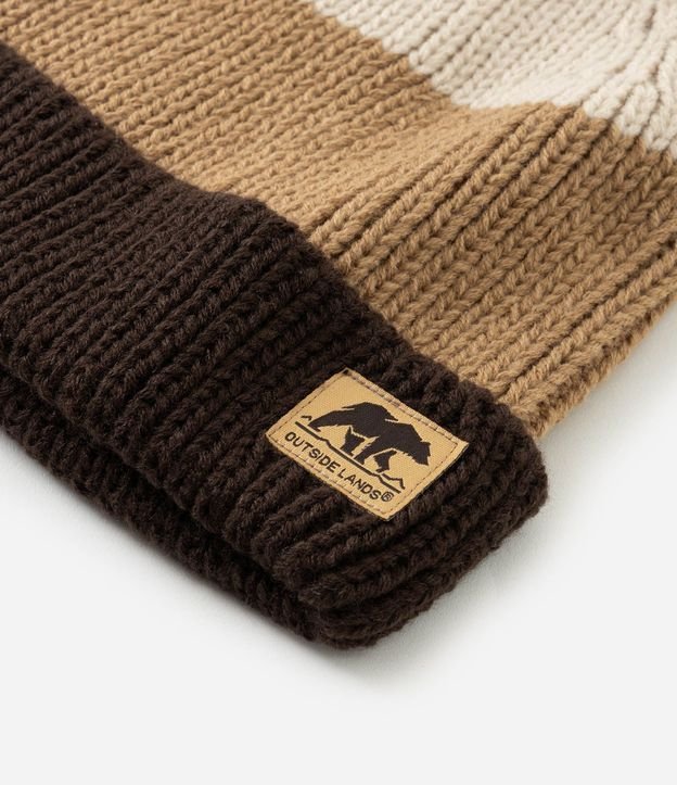 Gorro Infantil Rayada en Punto con Etiqueta Aplicada – Talle U 2