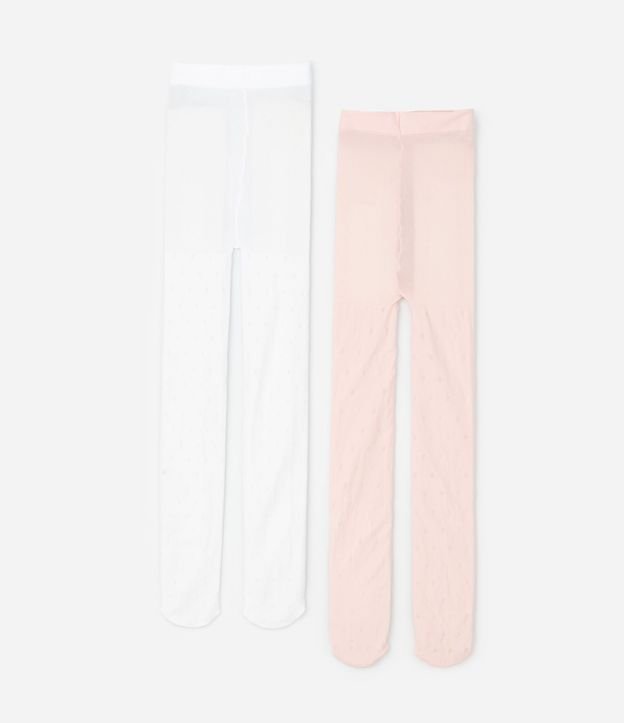 Kit 02 Medias Pantalones Infantiles con Textura de Corazón – Talle PP al G 1