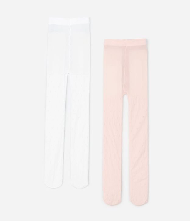 Kit 02 Medias Pantalones Infantiles con Textura de Corazón – Talle PP al G 2