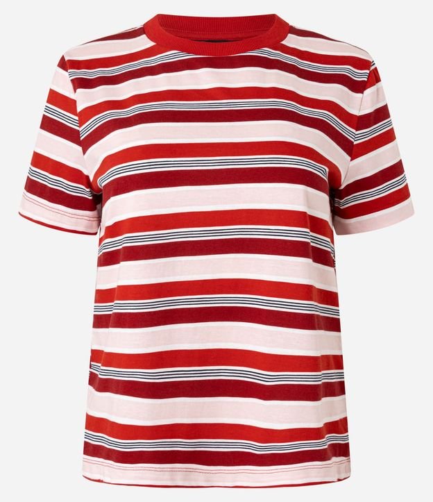 Blusa en Algodón con Rayas Variadas y Cuello Redondo 5