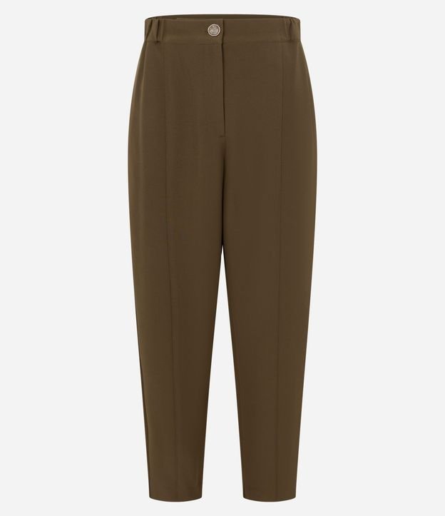 Pantalón Carrot en Crepé con Cintura de Elástico