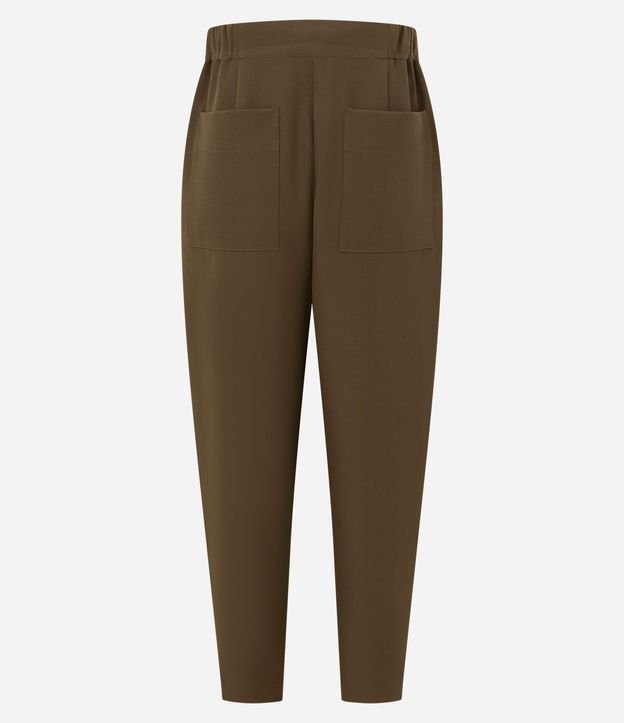 Pantalón Carrot en Crepé con Cintura de Elástico 6