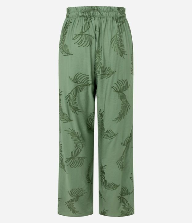 Pantalón Wide Leg en Viscosa con Bordado Follaje 8