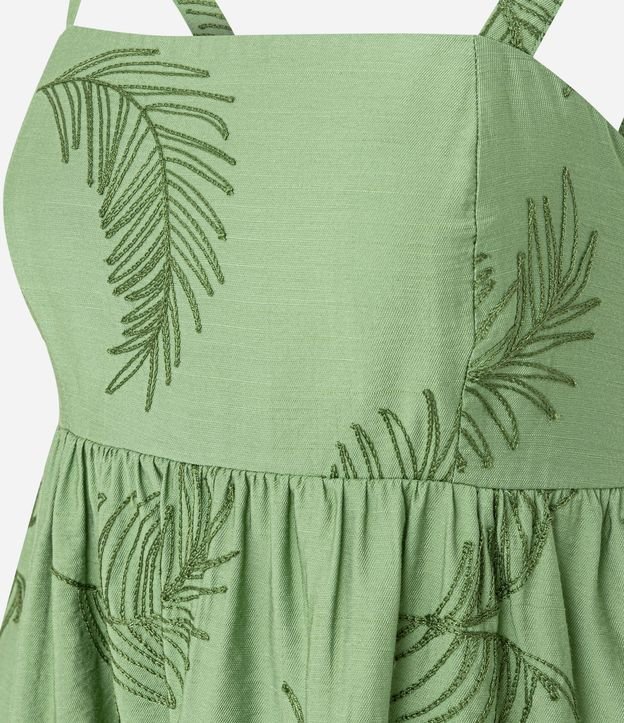 Blusa Bata de Bretel en Viscosa con Bordado Follaje 6