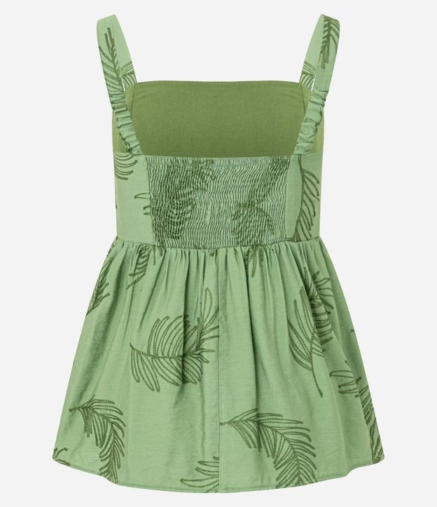 Blusa Bata de Bretel en Viscosa con Bordado Follaje 7
