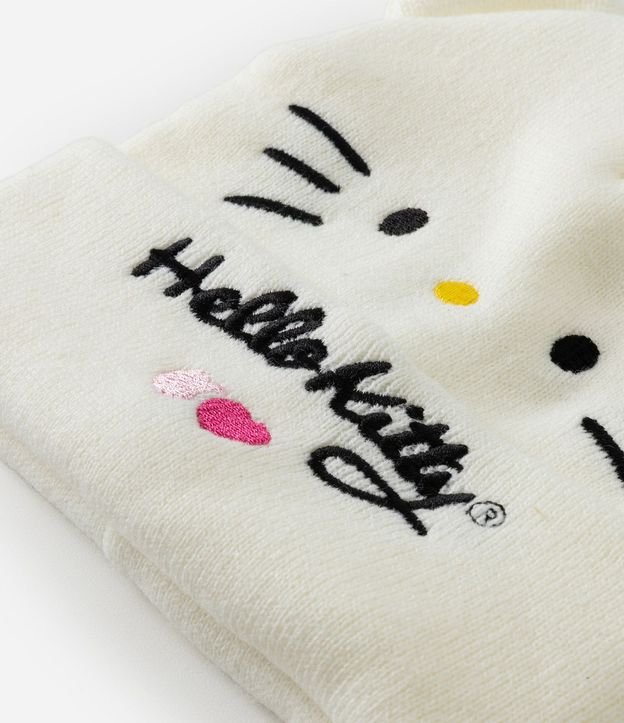 Gorro Infantil en Efecto Punto con Estampa de Hello Kitty y Orejas 3D – Talle U 3