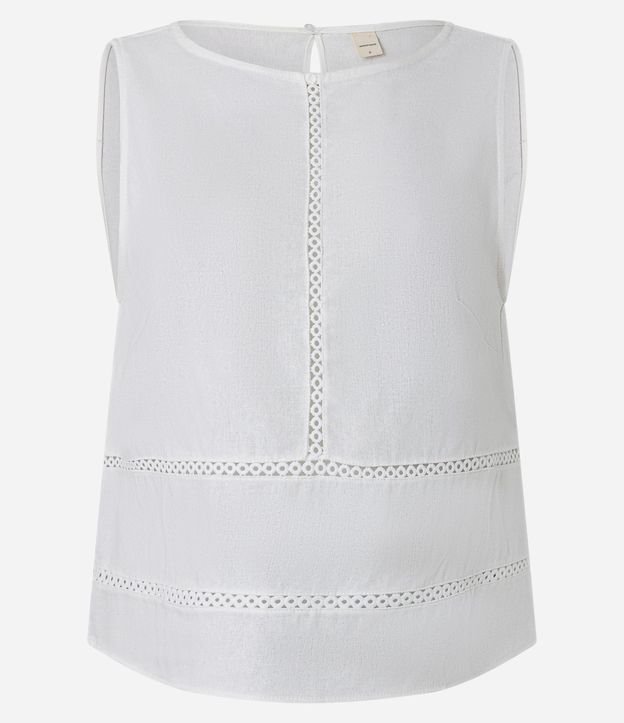 Blusa en Viscolino con com Recortes de Entremedios 5