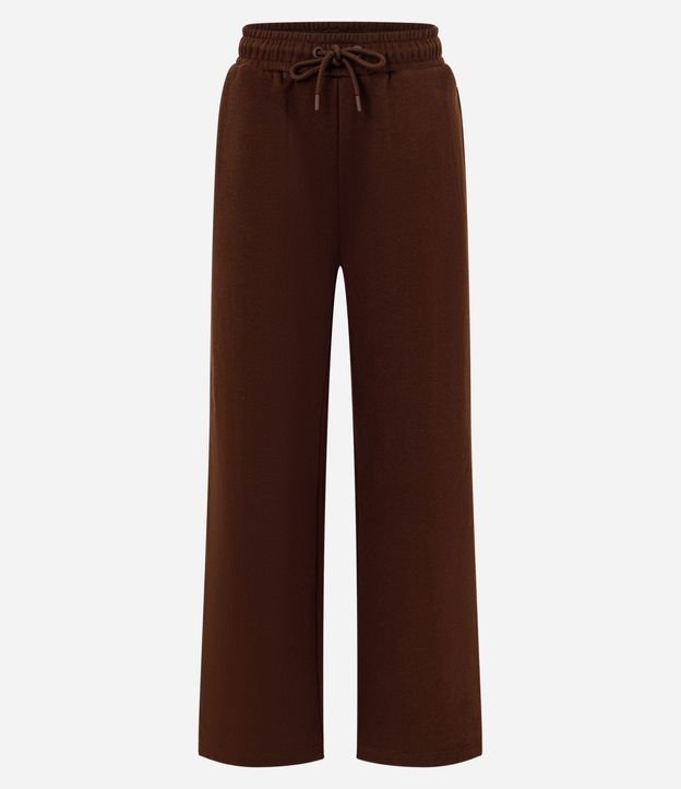 Pantalón Recto en Algodón con Felpa y Cintura Ajustable 6
