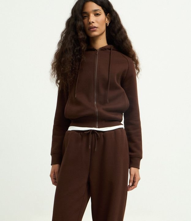 Pantalón Recto en Algodón con Felpa y Cintura Ajustable 5