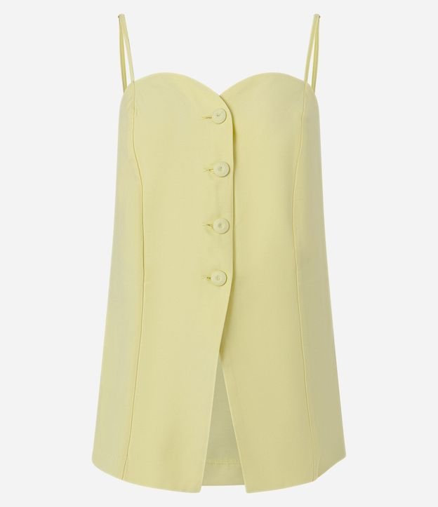 Blusa de Bretel en Viscosa con Escote Corazón y Botones 7