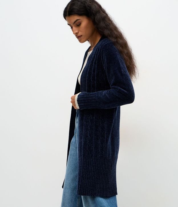 Cardigan Alargado en Punto Texturizado 3