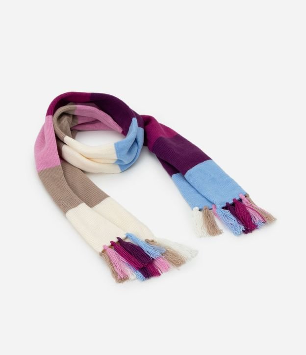 Bufanda Infantil en Punto Listrado con Franjas – Talle U