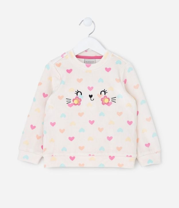 Pijama Infantil con Corazones y Pompones – Talle 1 a 4 años 3