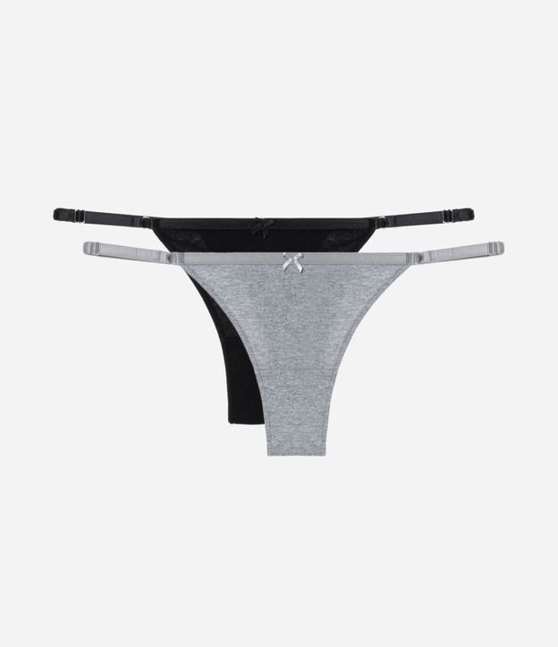 Kit 02 Bombachas Bikini Hilo Doble en Algodón 1