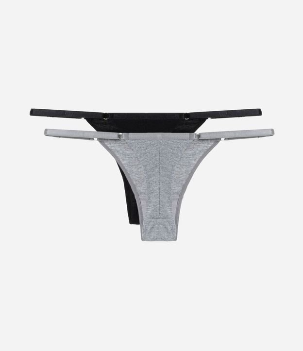 Kit 02 Bombachas Bikini Hilo Doble en Algodón 3