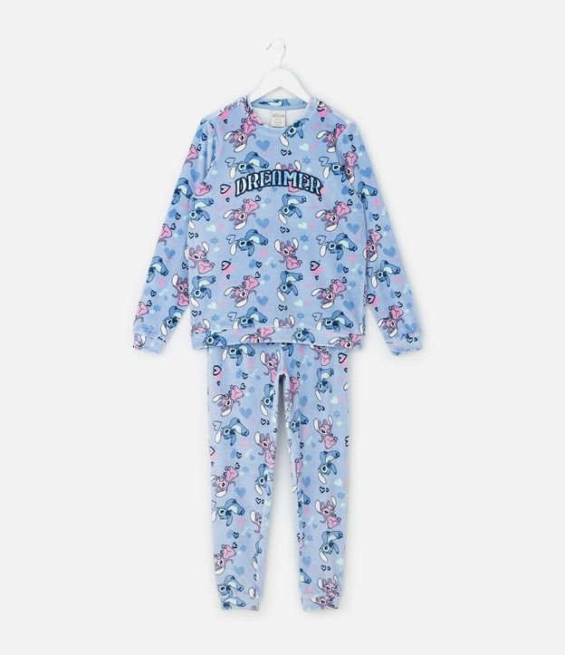 Pijama Infantil Stitch y Angel con Bordado Dreamer – Talle 5 a 14 años 2