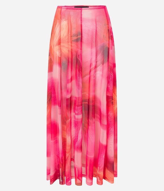 Pollera New Midi en Tule sin Forro con Estampa Abstracta 6