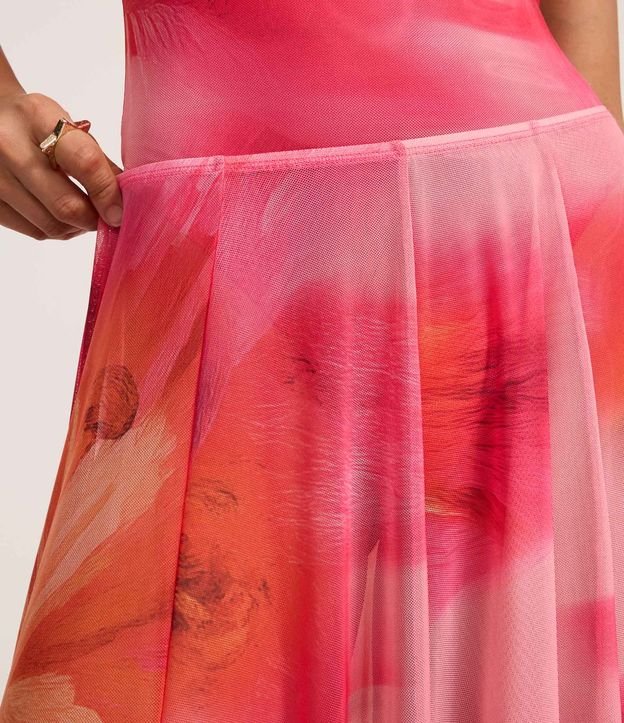 Pollera New Midi en Tule sin Forro con Estampa Abstracta 4