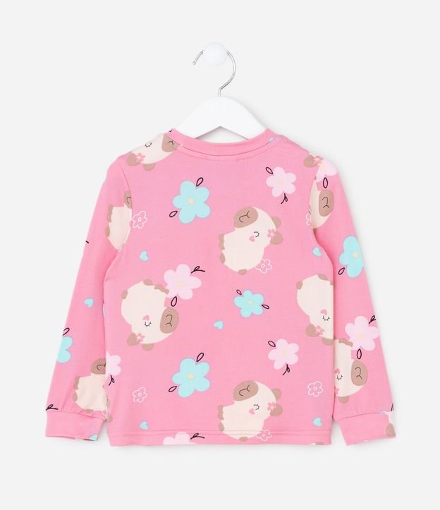 Pijama Infantil Largo en Plush con Estampa de Carpincho – Talle 2 a 6 años 3