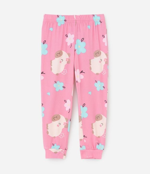 Pijama Infantil Largo en Plush con Estampa de Carpincho – Talle 2 a 6 años 4