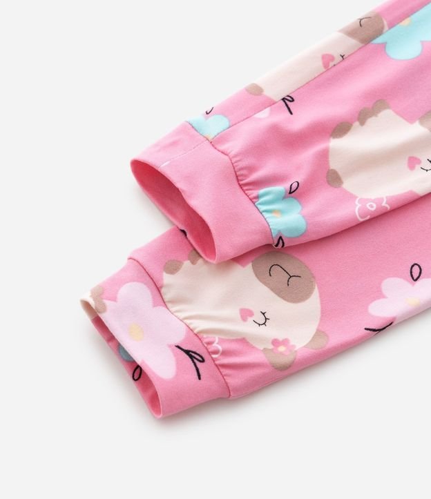 Pijama Infantil Largo en Plush con Estampa de Carpincho – Talle 2 a 6 años 6
