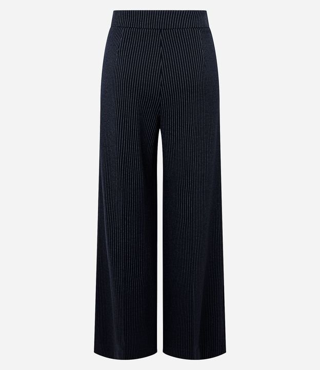 Pantalón Wide Leg en Punto Roma con Raya de Tiza 6