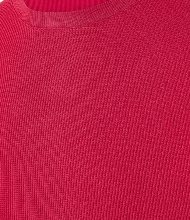 Remera Regular en Algodón con Textura Waffle 5