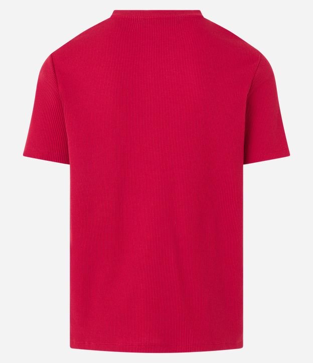 Remera Regular en Algodón con Textura Waffle 10
