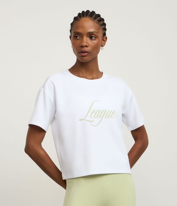 Remera Cropped Deportiva en Modal con Mangas Cortas