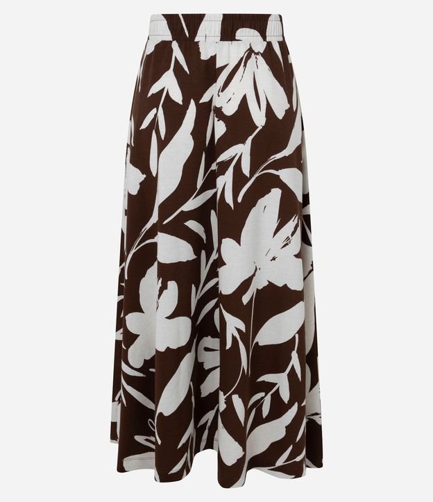 Pollera Midi en Piquet con Estampado Floral Follaje 8