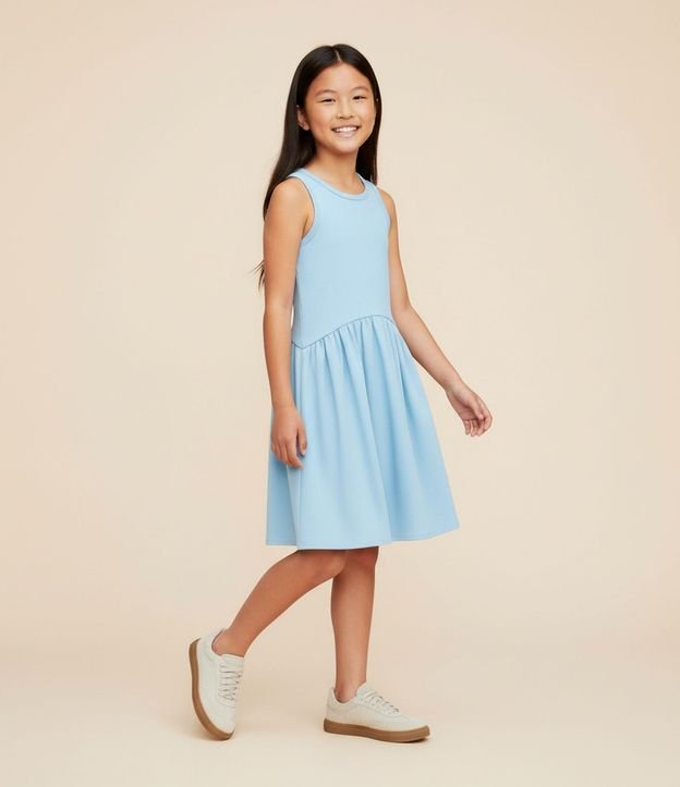 Vestido Infantil sin Manga en Rib - Talle 5 a 14 años 1