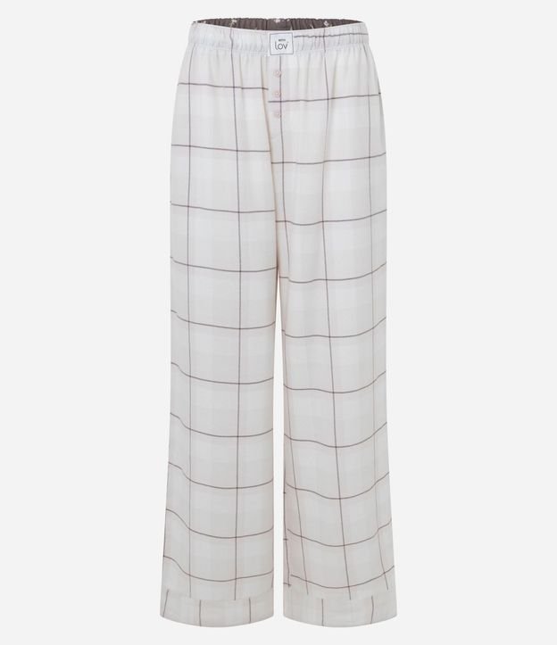 Pantalón de Pijama en Franela de Cuadros 5