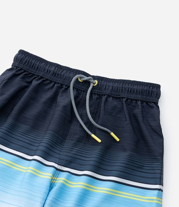 Bermuda Infantil de Baño con Estampa de Rayas -Talle 5 a 14 años 9