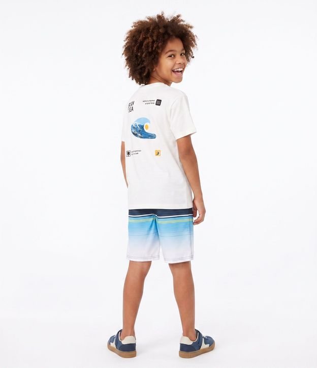 Bermuda Infantil de Baño con Estampa de Rayas -Talle 5 a 14 años 10