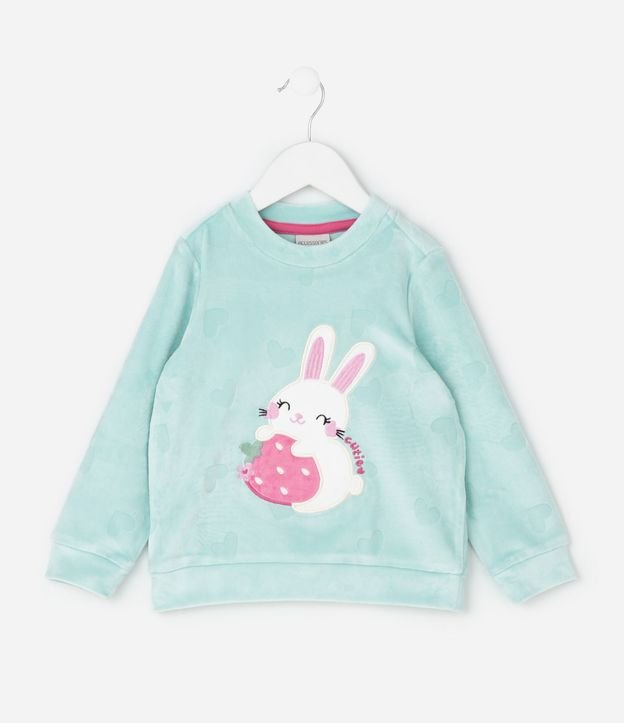 Pijama Infantil con Bordado Conejito y Frutillas – Talle 2 a 6 años 2